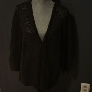 Light cotton cardigan, Olive